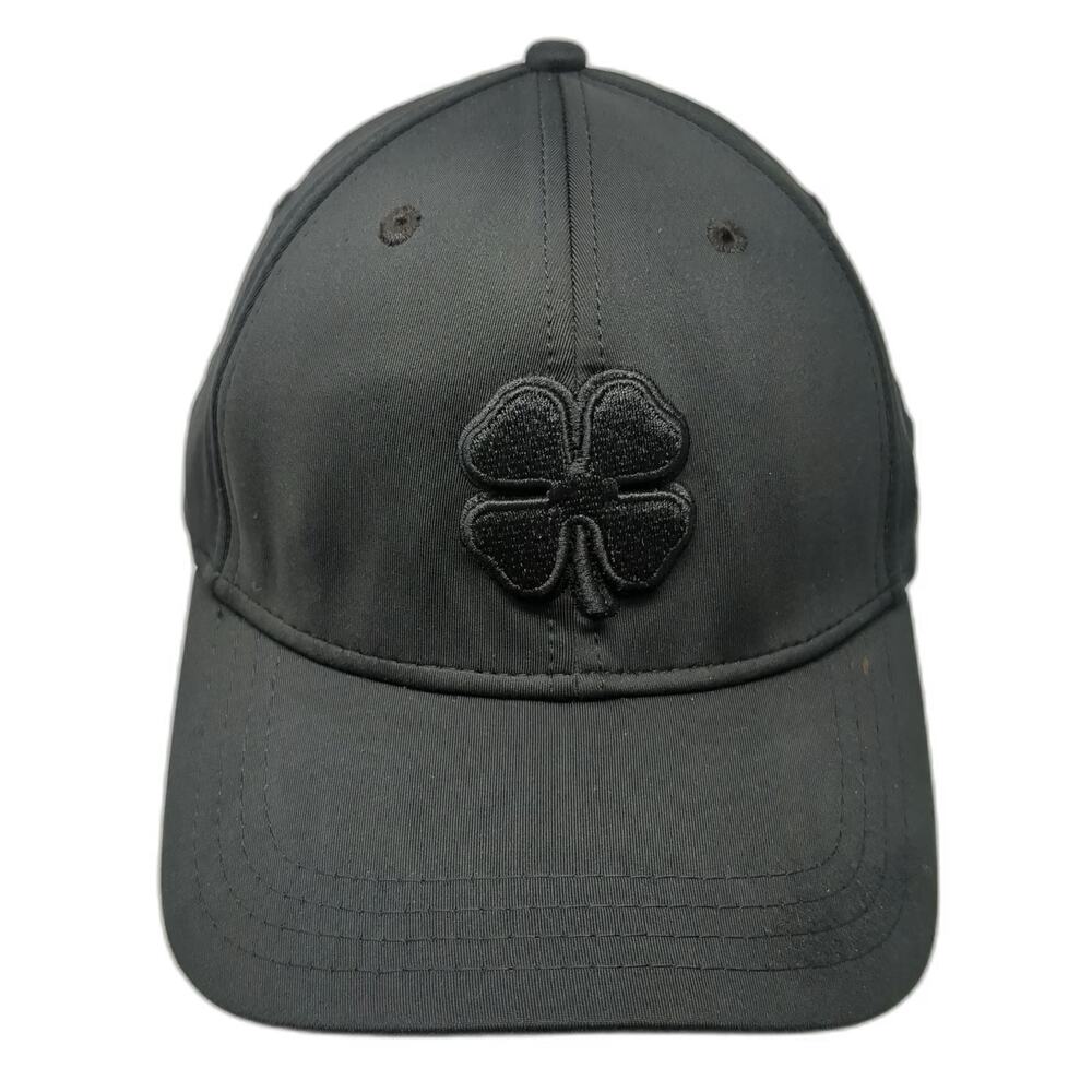 Black Clover Baseball Cap Black XL Live Lucky Tonal Logo Stretch Fit Golf Hat
